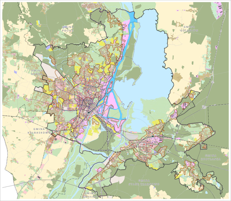 mapa Szczecina